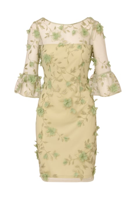 Floral Embroidery Sheath Dress - Image 4