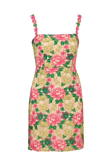 Floral Embroidery Short Dress - Image 4
