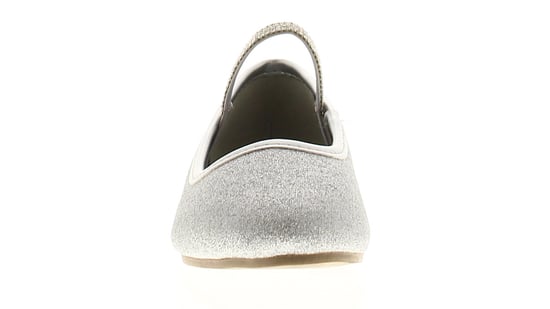 Princess Stardust Girls Shoes Annie Slip On Party Flat Sparkle Silver - Image 3