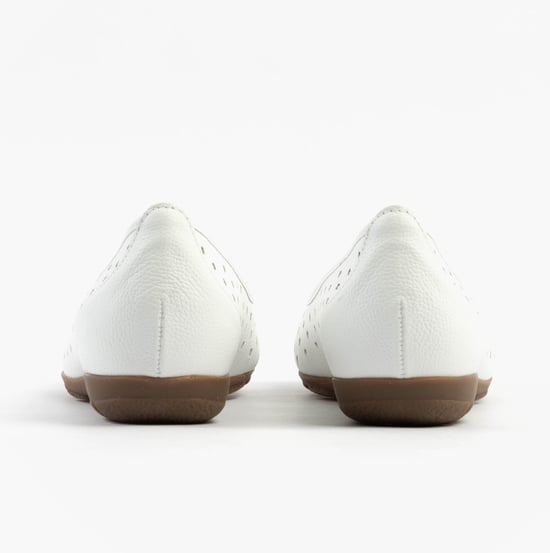 Gabor Ruffle Womens Shoes White - Image 5