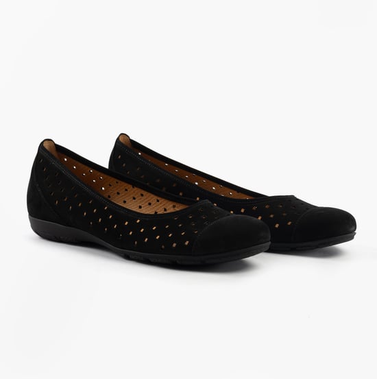 Gabor Ruffle Womens Shoes Black - Image 2