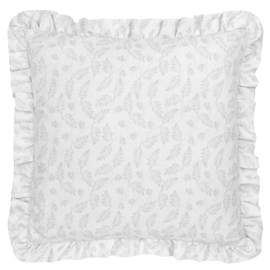 Wylder Chloe Printed Ruffle Cushion Cover, Soft White, - Image 1