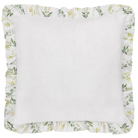 Wylder Meadow Ruffle Floral Feather Filled Cushion, Damson, - Image 2