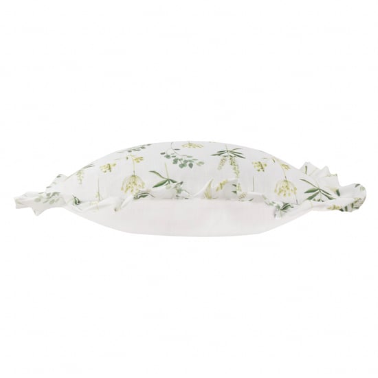 Wylder Meadow Ruffle Floral Feather Filled Cushion, Damson, - Image 3