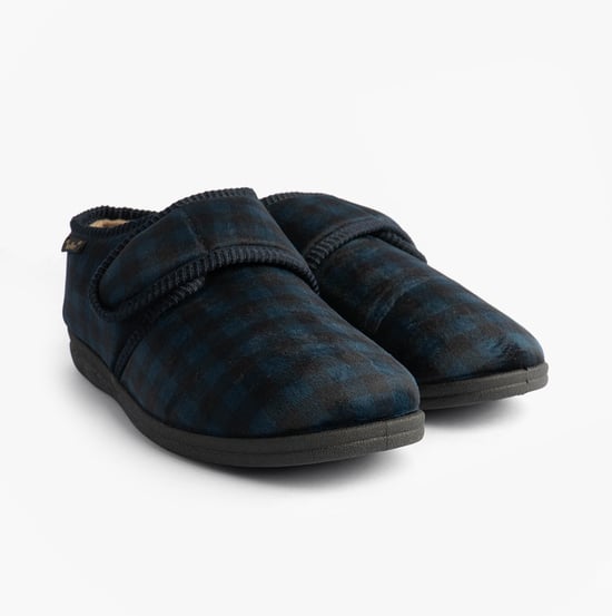 Dr Keller Darren Velc Mens Slippers Navy - Image 4