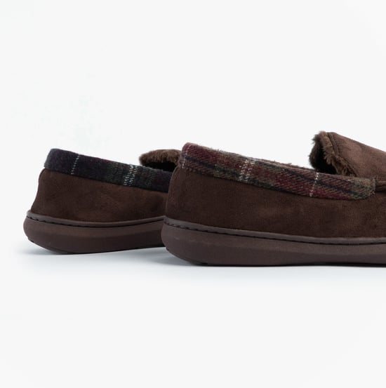 Jo & Joe St Andrews Mens Moccasin Slippers Brown - Image 5