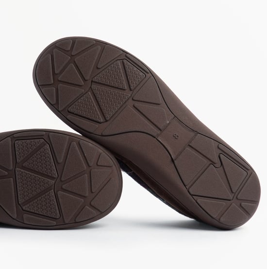 Jo & Joe St Andrews Mens Moccasin Slippers Brown - Image 6