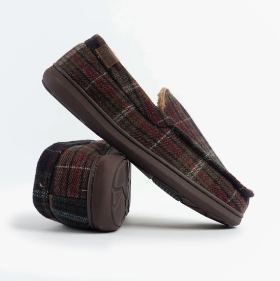 Jo & Joe Glendale Mens Moccasin Slippers Brown - Image 6