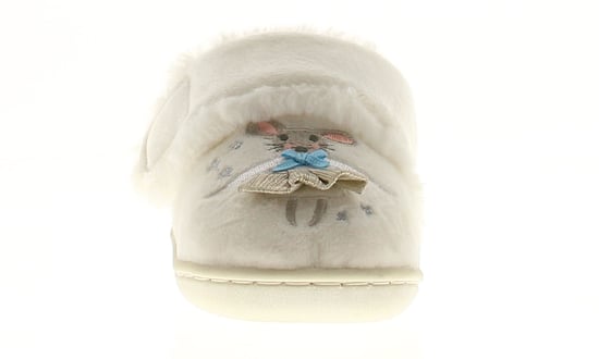 Princess Stardust Girls Slippers Ballerina Touch Fastening Cosy White - Image 3