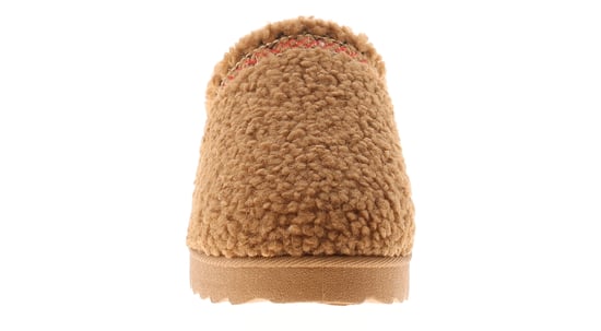 Apache Girls Slippers Andover Jnr Slip On Borg Mules Chunky Soles Tan - Image 3