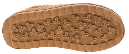 Apache Girls Slippers Andover Jnr Slip On Borg Mules Chunky Soles Tan - Image 5