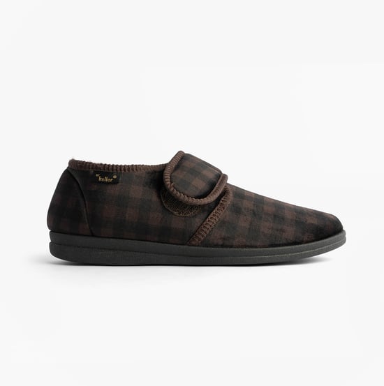 Dr Keller Darren Velc Mens Slippers Brown - Image 1