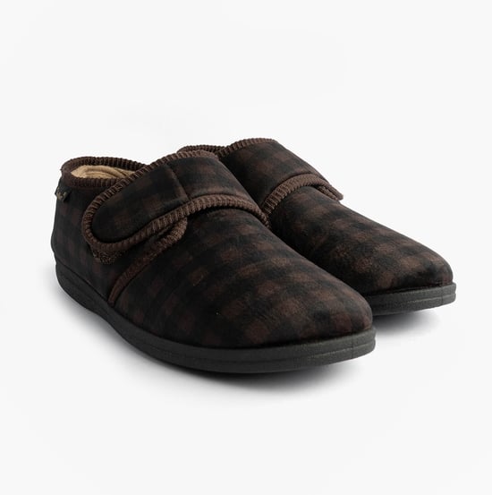 Dr Keller Darren Velc Mens Slippers Brown - Image 2