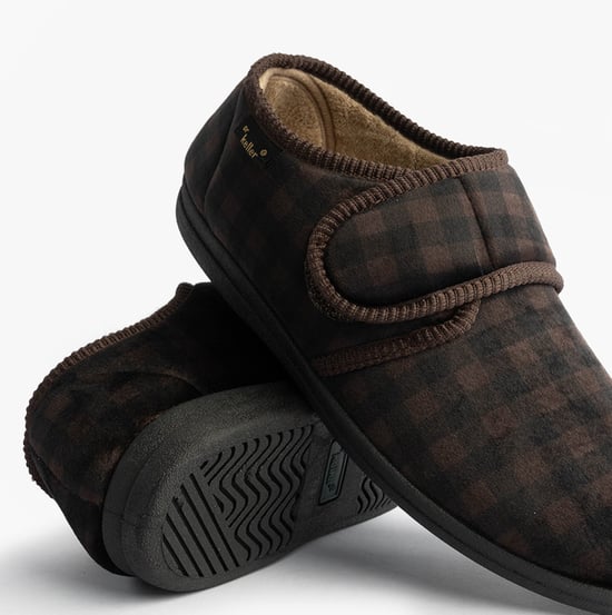 Dr Keller Darren Velc Mens Slippers Brown - Image 3