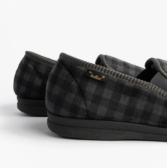 Dr Keller Darren Guss Mens Slippers Grey - Image 4