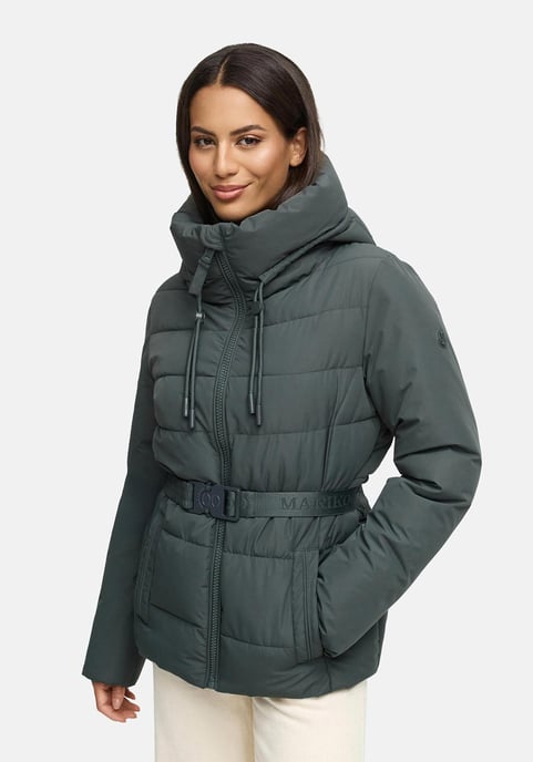 Marikoo women’s winter jacket Himee with waist belt & magnetic pockets - Image 5