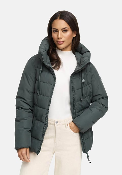 Marikoo women’s winter jacket Himee with waist belt & magnetic pockets - Image 6