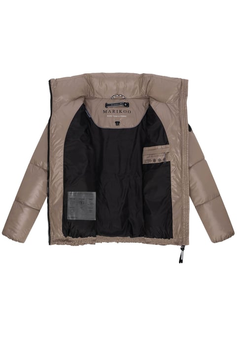 Marikoo dames winterjas Hazalee in puffer-stijl met glanzende look - Image 4