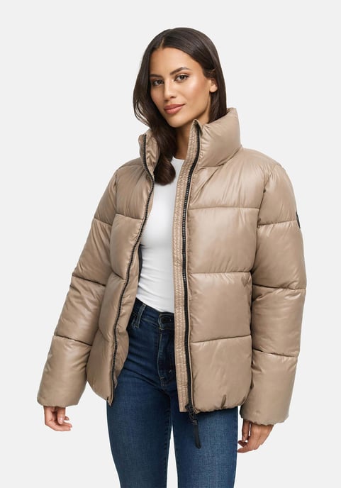 Marikoo dames winterjas Hazalee in puffer-stijl met glanzende look - Image 5