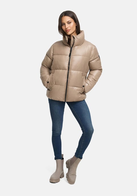 Marikoo dames winterjas Hazalee in puffer-stijl met glanzende look - Image 6