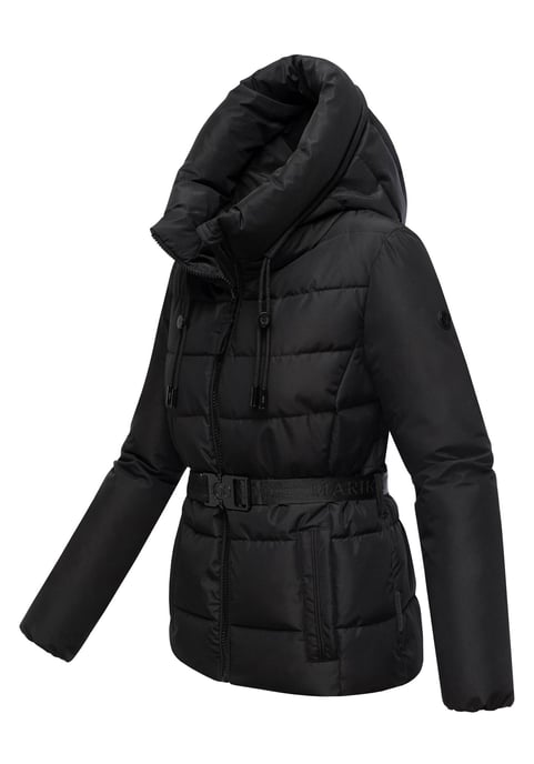 Marikoo women’s winter jacket Himee with waist belt & magnetic pockets - Image 2