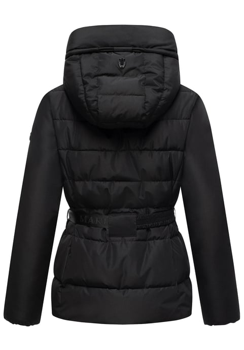 Marikoo women’s winter jacket Himee with waist belt & magnetic pockets - Image 3