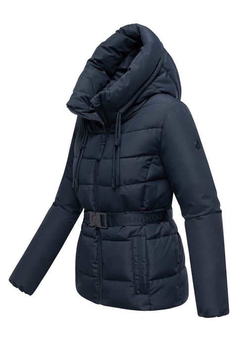 Marikoo women’s winter jacket Himee with waist belt & magnetic pockets - Image 2