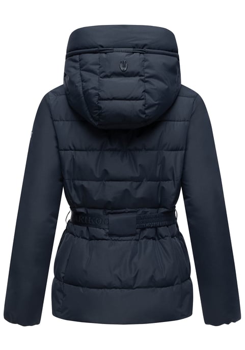 Marikoo women’s winter jacket Himee with waist belt & magnetic pockets - Image 3