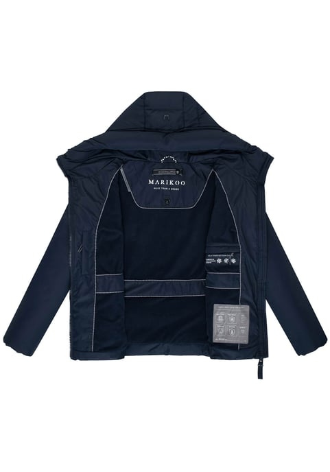 Marikoo women’s winter jacket Himee with waist belt & magnetic pockets - Image 4