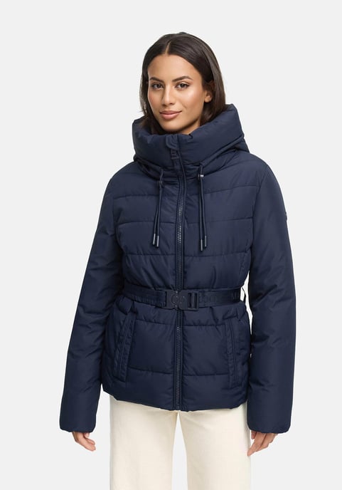 Marikoo women’s winter jacket Himee with waist belt & magnetic pockets - Image 5