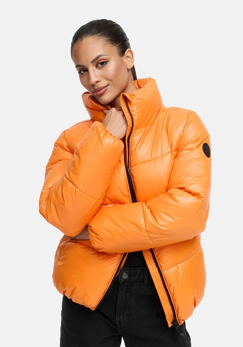 Marikoo dames winterjas Hazalee in puffer-stijl met glanzende look - Image 5
