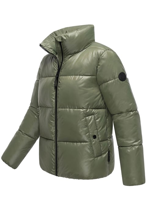 Marikoo women’s winter jacket Hazalee in puffer style with shiny look - Image 2