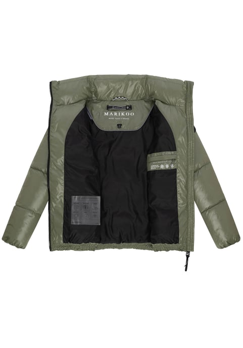 Marikoo women’s winter jacket Hazalee in puffer style with shiny look - Image 4