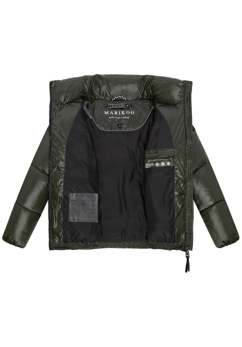Marikoo dames winterjas Hazalee in puffer-stijl met glanzende look - Image 4