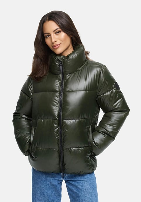 Marikoo dames winterjas Hazalee in puffer-stijl met glanzende look - Image 5