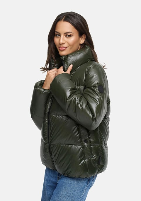 Marikoo dames winterjas Hazalee in puffer-stijl met glanzende look - Image 6
