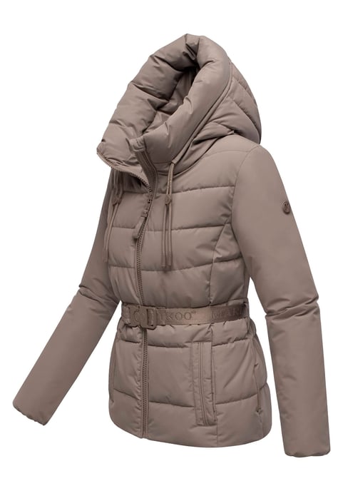 Marikoo women’s winter jacket Himee with waist belt & magnetic pockets - Image 2