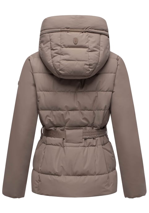 Marikoo women’s winter jacket Himee with waist belt & magnetic pockets - Image 3