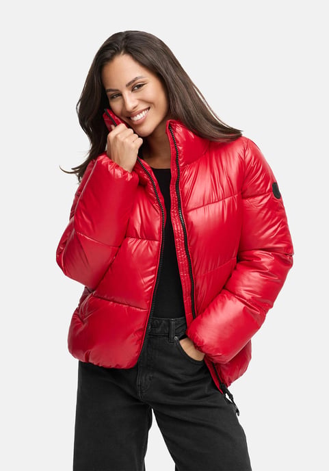 Marikoo dames winterjas Hazalee in puffer-stijl met glanzende look - Image 5