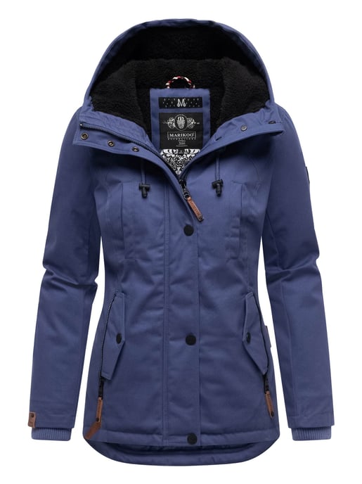 Marikoo women’s winter jacket with teddy fleece lining & hood - Image 1