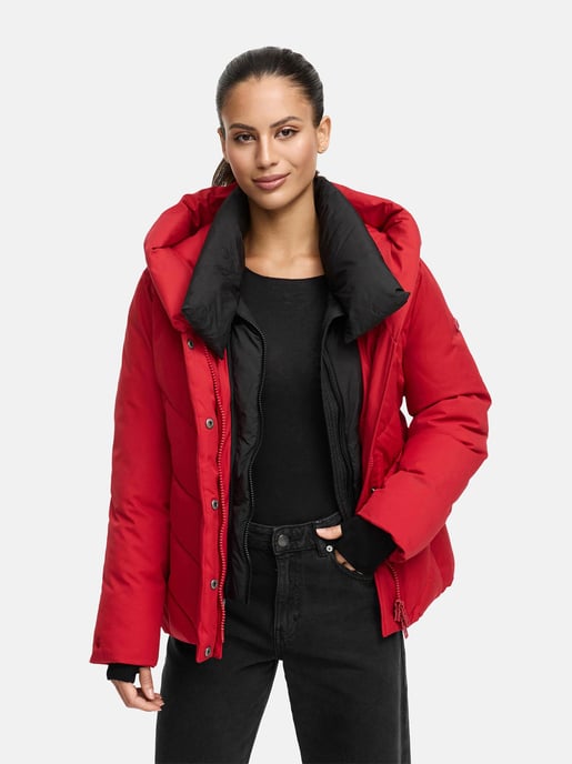 Marikoo women’s quilted winter jacket Nadiraa with 2-in-1 design & hood - Image 6