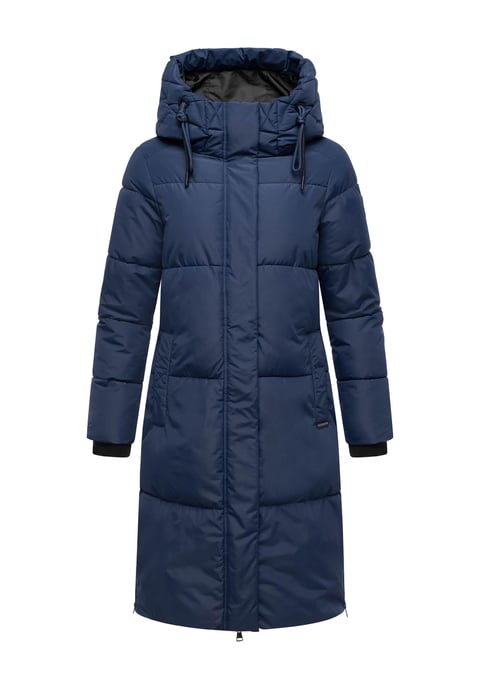 Marikoo women’s quilted coat Michikoo with hood & magnetic pockets - Image 1