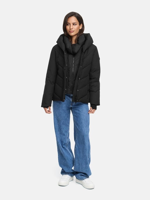 Marikoo dames gewatteerde winterjas Nadiraa met 2-in-1 design & capuchon - Image 5