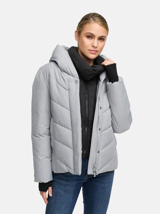 Marikoo dames gewatteerde winterjas Nadiraa met 2-in-1 design & capuchon - Image 5