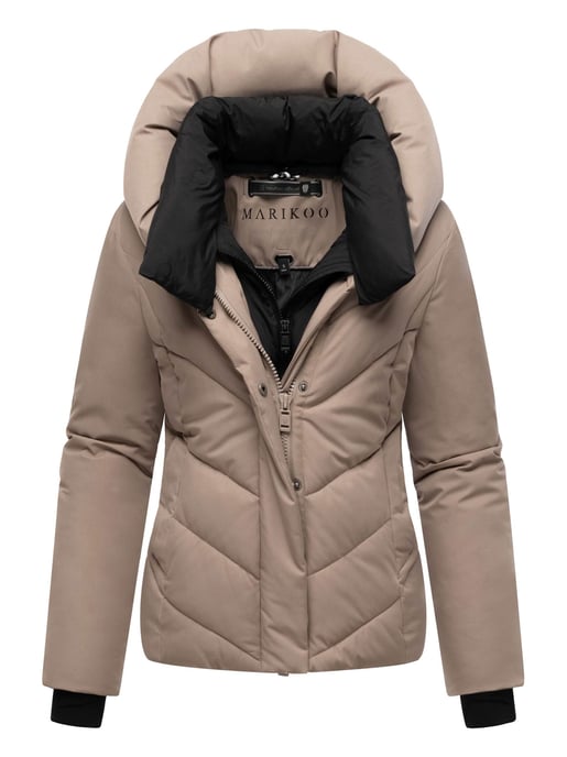 Marikoo women’s quilted winter jacket Nadiraa with 2-in-1 design & hood - Image 1