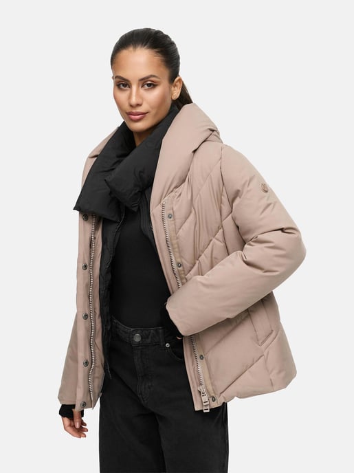 Marikoo women’s quilted winter jacket Nadiraa with 2-in-1 design & hood - Image 6