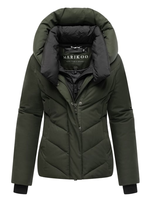 Marikoo women’s quilted winter jacket Nadiraa with 2-in-1 design & hood - Image 1