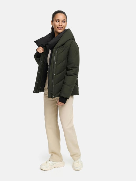 Marikoo women’s quilted winter jacket Nadiraa with 2-in-1 design & hood - Image 6