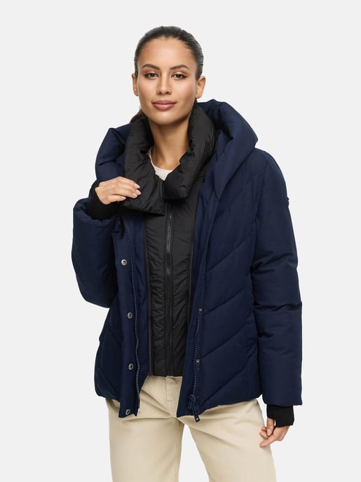 Marikoo dames gewatteerde winterjas Nadiraa met 2-in-1 design & capuchon - Image 5