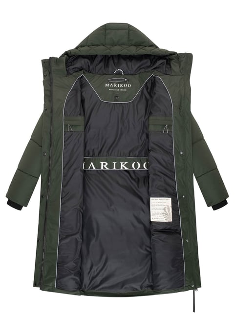 Marikoo dam quiltad vinterkappa Michikoo med huva & magnetfickor - Image 4